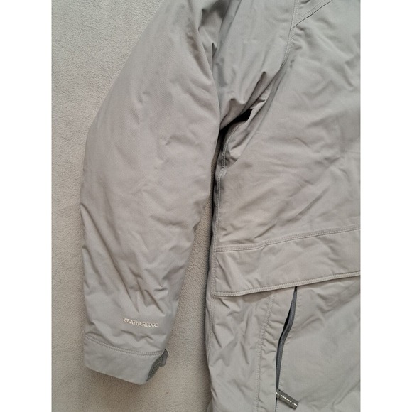 Eddie Bauer Weatheredge Jacket Down Parka Womens Size XL EB650 Gray Hooded Coat - Picture 5 of 12